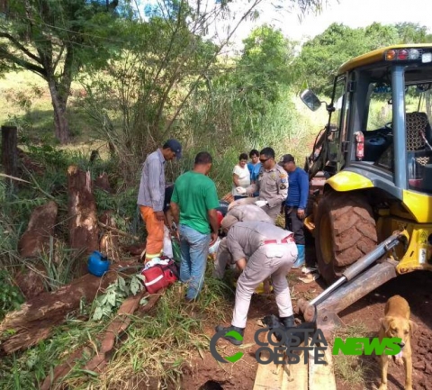 Trator passar por cima de perna de trabalhador