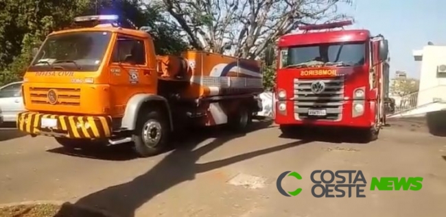 Princípio de incêndio no Hospital Municipal mobiliza bombeiros em Foz do Iguaçu