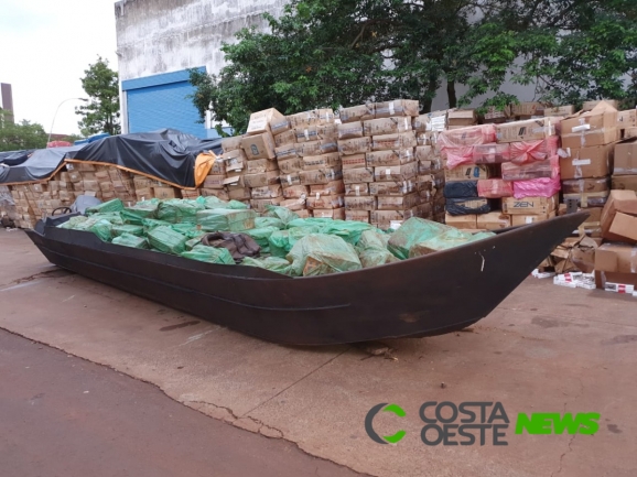 Embarcações e cigarros são apreendidos no Lago de Itaipu em Santa Helena