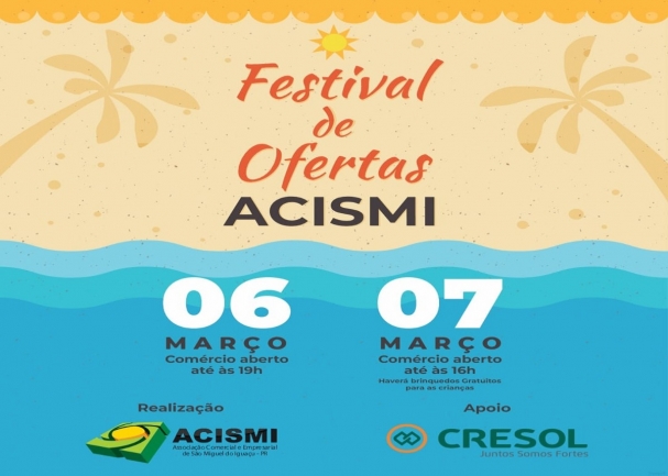 Cresol é parceira do Festival de Ofertas da ACISMI