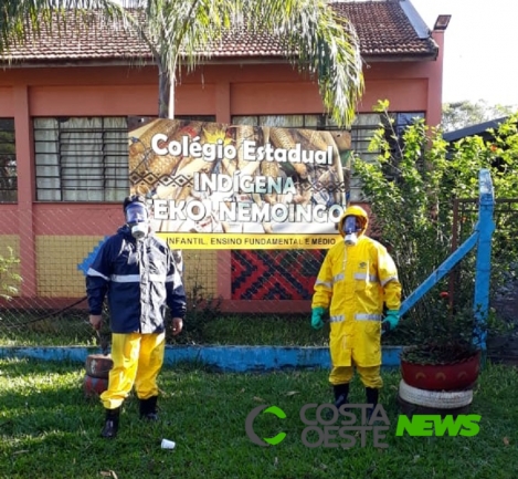 Covid-19: Sanepar faz desinfecção na Aldeia Ocoy em São Miguel do Iguaçu