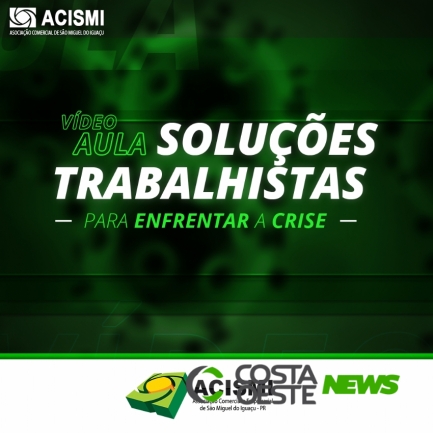 Acismi dispõe de videoaula sobre ???Soluções Trabalhistas???