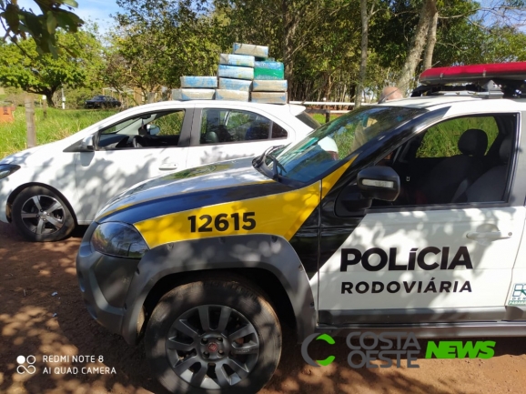 Polícia Rodoviária apreende veículo e 189 Kg de maconha na PR 317 em Santa Helena