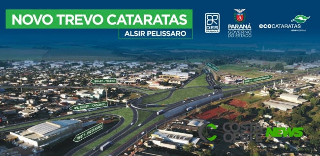 Governador assina ordem de serviço para início das obras do Trevo Cataratas, em Cascavel