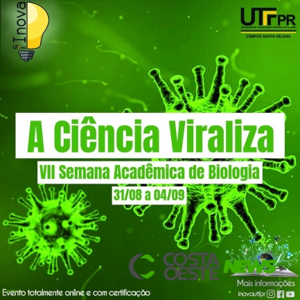 Estão abertas as inscrições para o VII SABIO ??? Semana Acadêmica de Biologia da UTFPR; inscreva-se