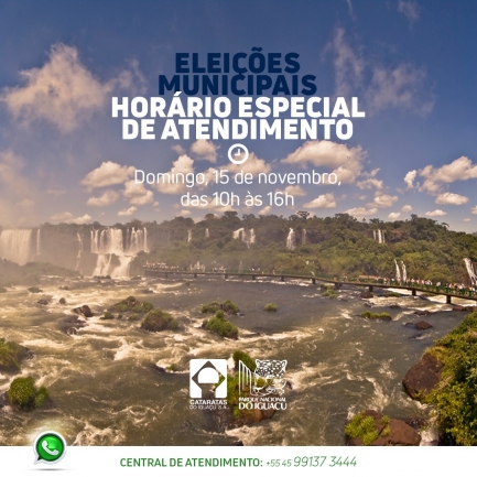 Parque Nacional do Iguaçu abrirá uma hora mais tarde no domingo, 15 de novembro