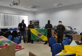 Tiro de Guerra 05-018 realiza entrega de agasalhos arrecadados durante Campanha Solidária	