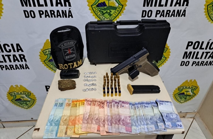 Ação policial em Medianeira resulta em prisão e apreensão de armas e drogas