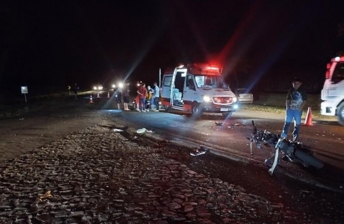 Acidente em Santa Helena deixa motociclista gravemente ferido