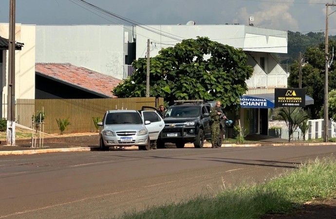 BPFRON realiza abordagem de veículo suspeito em São Miguel do Iguaçu