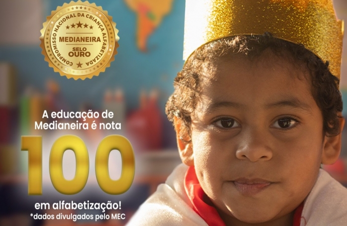 Educação de Medianeira recebe Selo Ouro de Alfabetização do MEC com nota 100