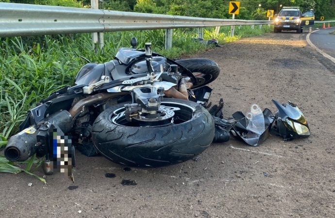 Homem morre em acidente com moto de Toledo na BR-163 entre Mercedes e Guaíra