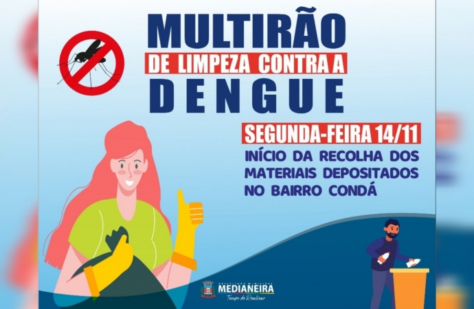 Mutirão contra dengue está sendo realizado em Medianeira