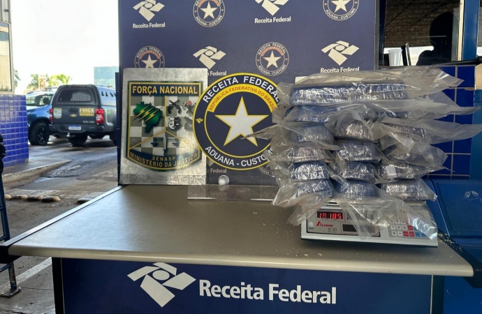 Operação conjunta entre RFB, Polícia Federal, Força Nacional apreende 32,6 kg de substância análoga ao crack