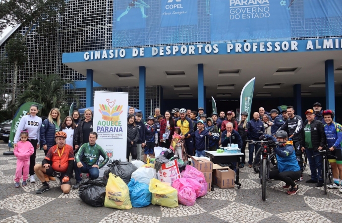 Pedala Aquece Paraná une esporte e solidariedade em diversos municípios