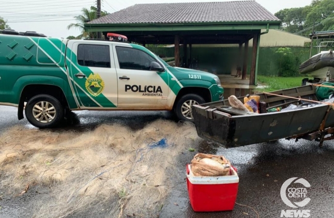 Polícia Ambiental prende seis pessoas em flagrante por crime de pesca em São Miguel do Iguaçu