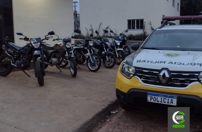 Polícia Militar apreende motocicletas durante Operação Cavalo de Aço em Medianeira