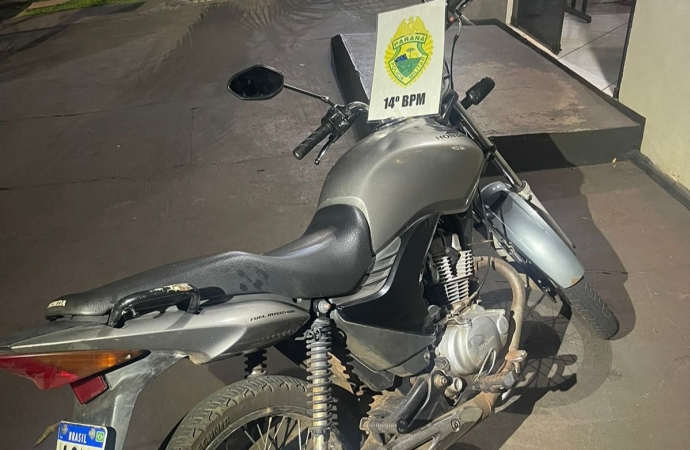 Polícia Militar recupera motocicleta furtada em Medianeira