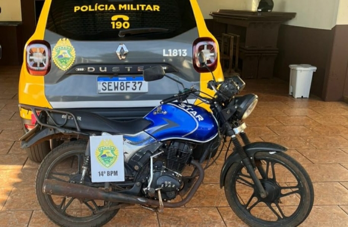 Polícia recupera motocicleta com placa adulterada e apreende adolescentes em São Miguel do Iguaçu