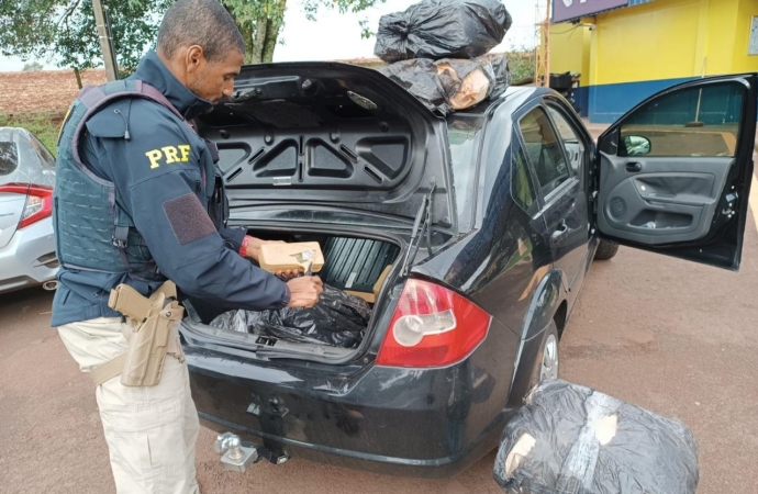 PRF apreende quase 100 quilos de maconha em Céu Azul