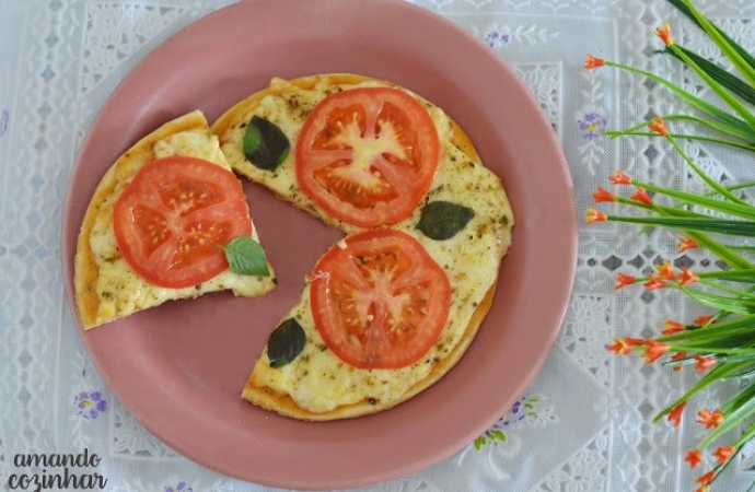 Receita de pizza low carb