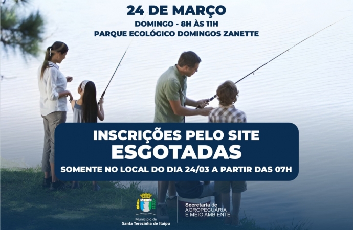 Santa Terezinha de Itaipu: Inscrições encerradas para a 1ª Pesca em Família