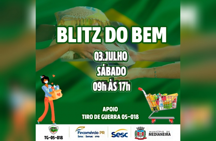 Tiro de Guerra realiza neste sábado (03) Blitz do Bem em Medianeira