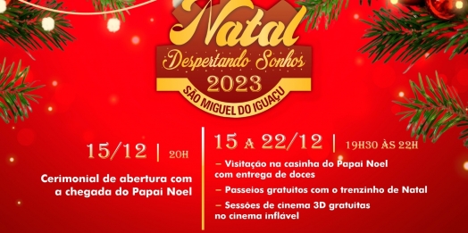 Abertura do Natal ‘Despertando Sonhos 2023’ será realizada na próxima sexta-feira (15)