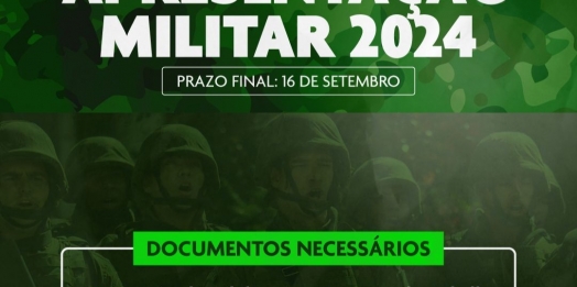 Acaba na próxima segunda-feira (16) prazo para apresentação na seleção de jovens alistados até 2024