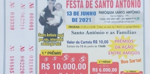 Ação entre Amigos da Paróquia Santo Antônio em Santa Helena tem 11 super prêmios; colabore