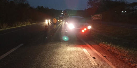 Acidente com duas motos e três carros deixa dois feridos em São Miguel do Iguaçu