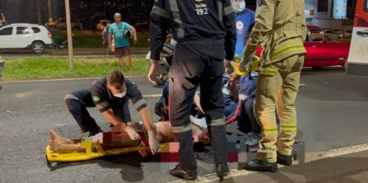 Após fugir da UPA, homem é atropelado e fica gravemente ferido, em Foz do Iguaçu