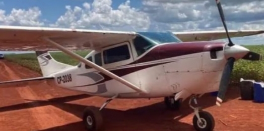 Avião apreendido no Paraguai era utilizado para trazer cocaína ao Brasil