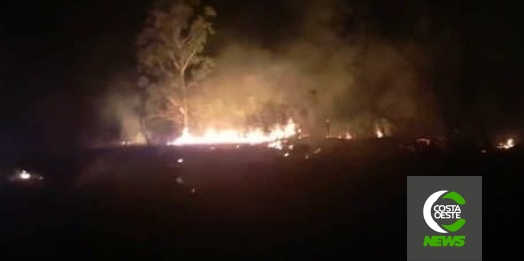 Bombeiros e Defesa Civil combatem incêndio ambiental em São José das Palmeiras