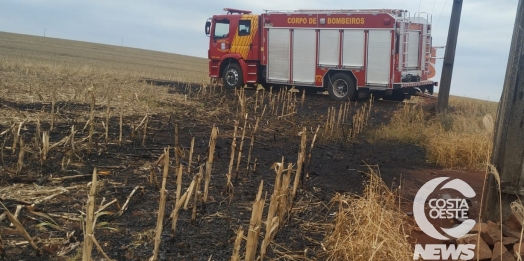 Bombeiros são acionados para combater incêndio em Santa Helena