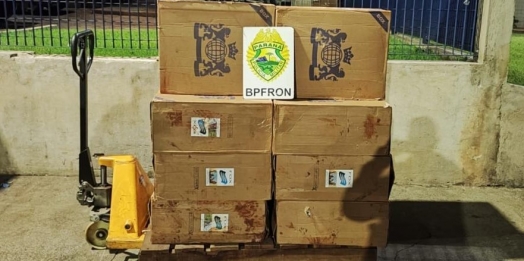 BPFRON apreende 800 pacotes de cigarros em Santa Helena