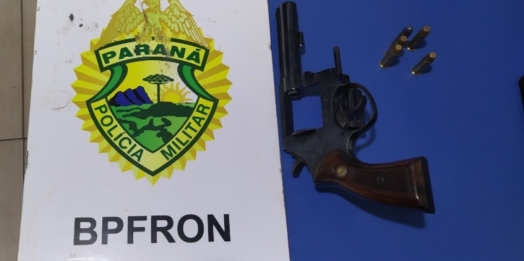 BPFRON apreende arma de fogo e munições em Santa Helena