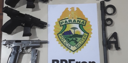 BPFRON apreende armas de fogo em Medianeira