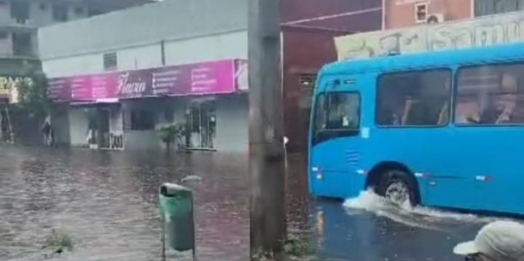 Chuva intensa provoca alagamentos em vários pontos da cidade nesta quinta (21)