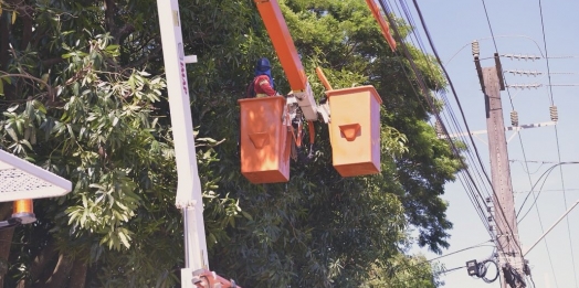 Copel realiza manutenção preventiva na rede elétrica de Santa Terezinha de Itaipu