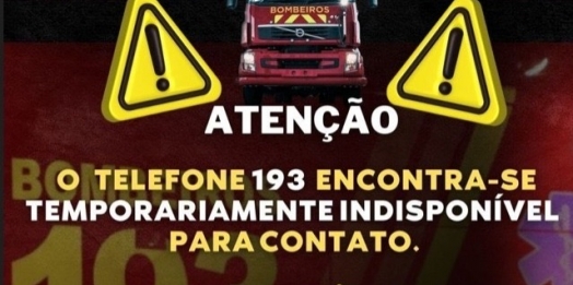 Corpo de Bombeiros de São Miguel do Iguaçu Informa: 193 Inoperante