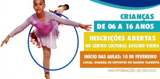 Estão abertas as inscrições para as aulas de ginástica rítmica