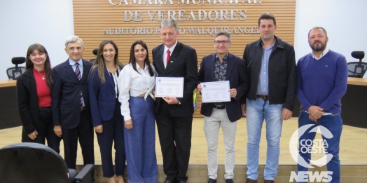 Ex-diretores da UTFPR Santa Helena são homenageados com Moção de Agradecimento