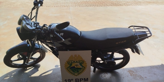 Homem com motocicleta adulterada é detido por desacato em Vila Celeste, distrito de Santa Helena