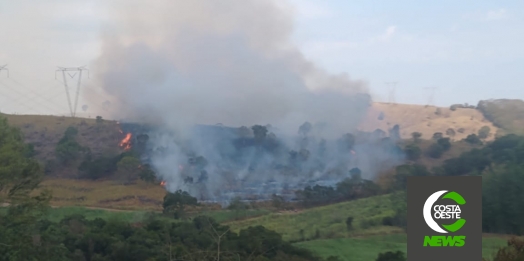 Incêndio ambiental destrói cerca de 6 alq de pastagens em Maralúcia