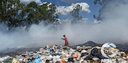 Incêndio é registrado no Aterro Sanitário em Itaipulândia