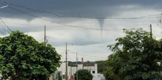 Internautas flagram formação de nuvens em forma de funil em Medianeira