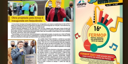 Itaipulândia é destaque na Revista da AMOP pela inauguração do CMEI Arco-Íris