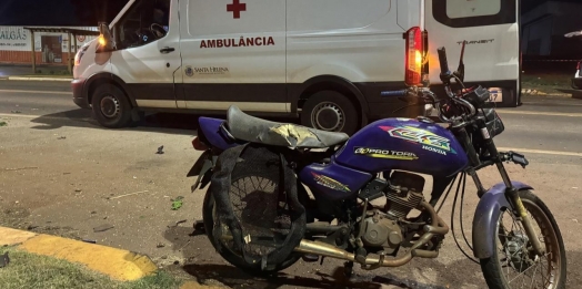 Motociclista fica gravemente ferido em acidente na PR 317 em Santa Helena