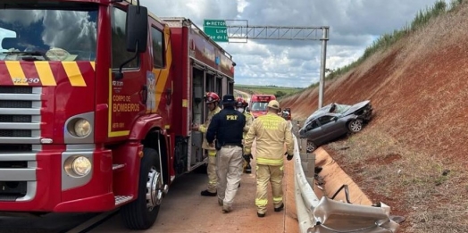 Mulher morre em capotamento na BR-163